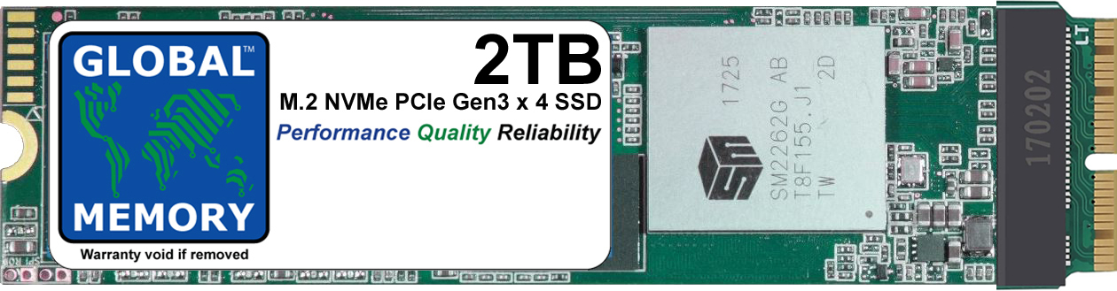 2TB M.2 PCIe Gen3 x4 NVMe SSD FOR MACBOOK AIR (MID 2013 - EARLY 2014 - EARLY 2015 - MID 2017)